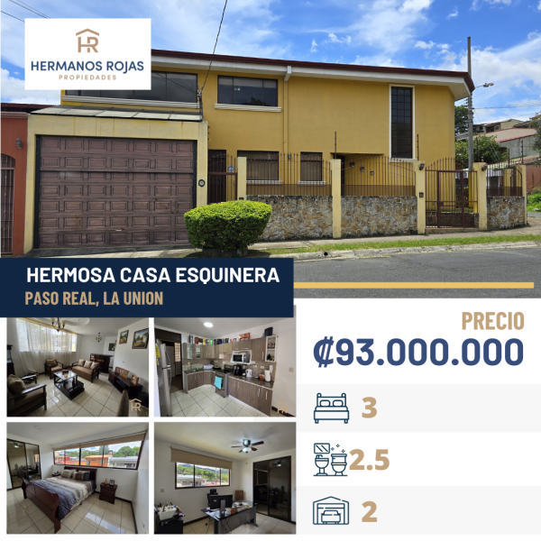 Hermosa Casa Esquinera Residencial Paso Real en Tres Ríos a 800m de Ciudad de Este.